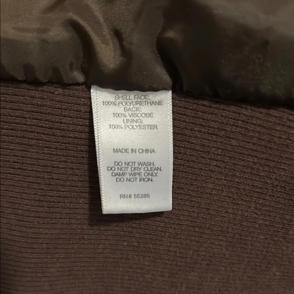 Express Women's Brown Faux-Leather jacket, size M - Picture 5 of 11